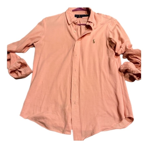 Ralph Lauren Peach Casual Button Down Shirt - Picture 1 of 6